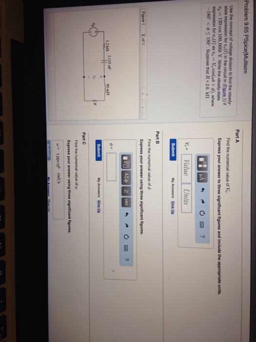 Solved Use the concept of voltage division to find the | Chegg.com