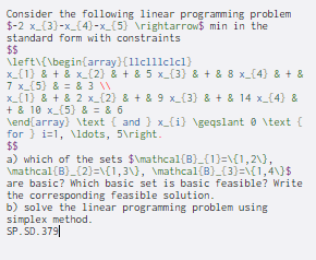 Solved Consider the following linear programming problem $-2 | Chegg.com