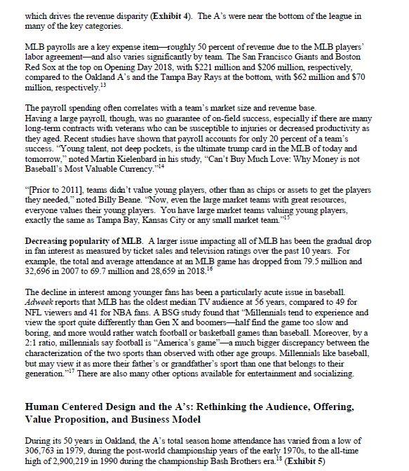 "Oakland Athletic's" case study. You should