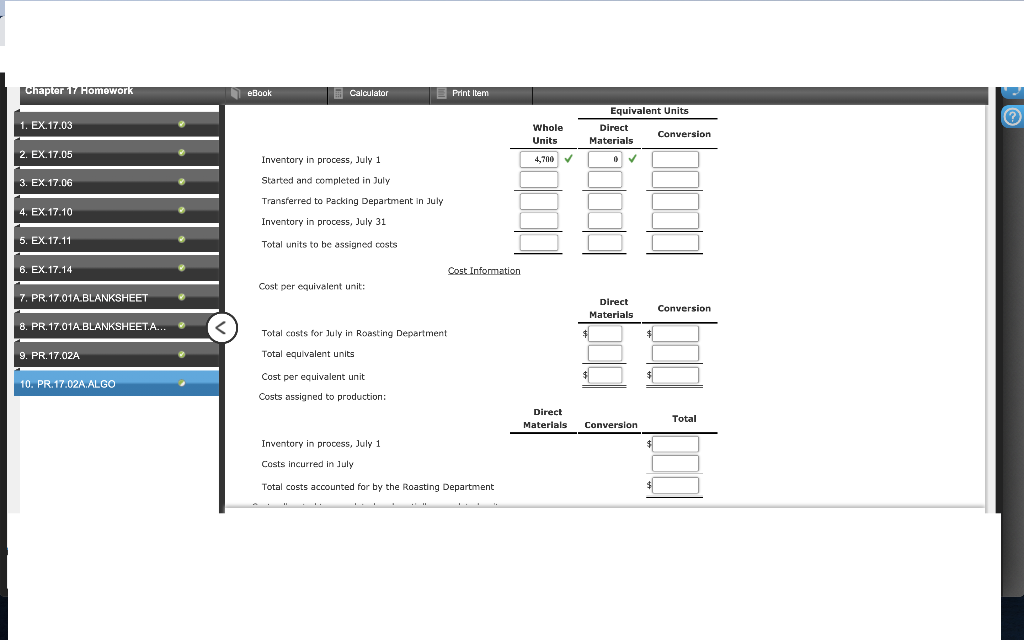 Solved 1 Prepare A Cost Of Production Report And Identify 2754