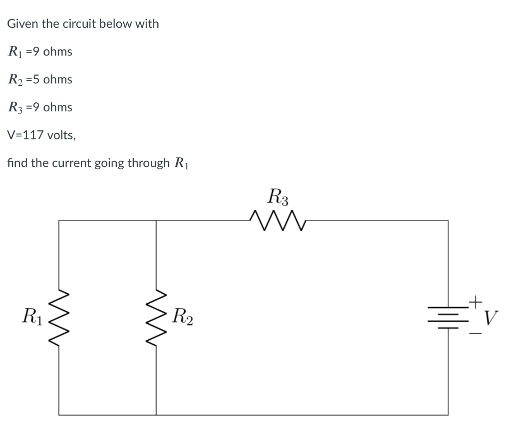 Solved Given the circuit below with R1 =5 ohms R2 = 8 ohms | Chegg.com