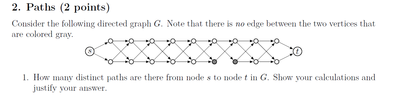 Solved 2. Paths (2 points) Consider the following directed | Chegg.com