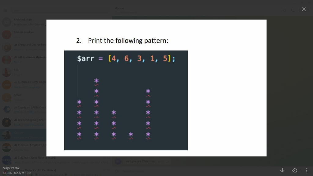 Solved 2. Print The Following Pattern: | Chegg.com