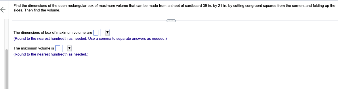 Solved Find the dimensions of the open rectangular box of | Chegg.com