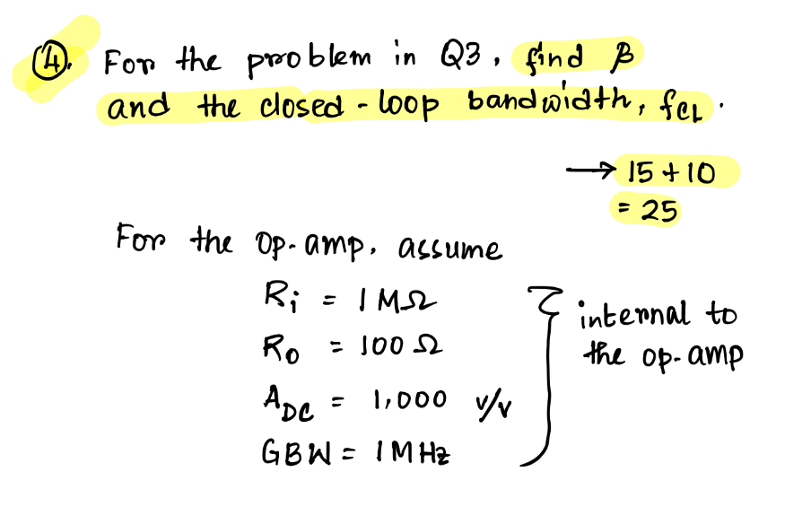 Solved (4). For The Problem In Q3, Find β And The | Chegg.com