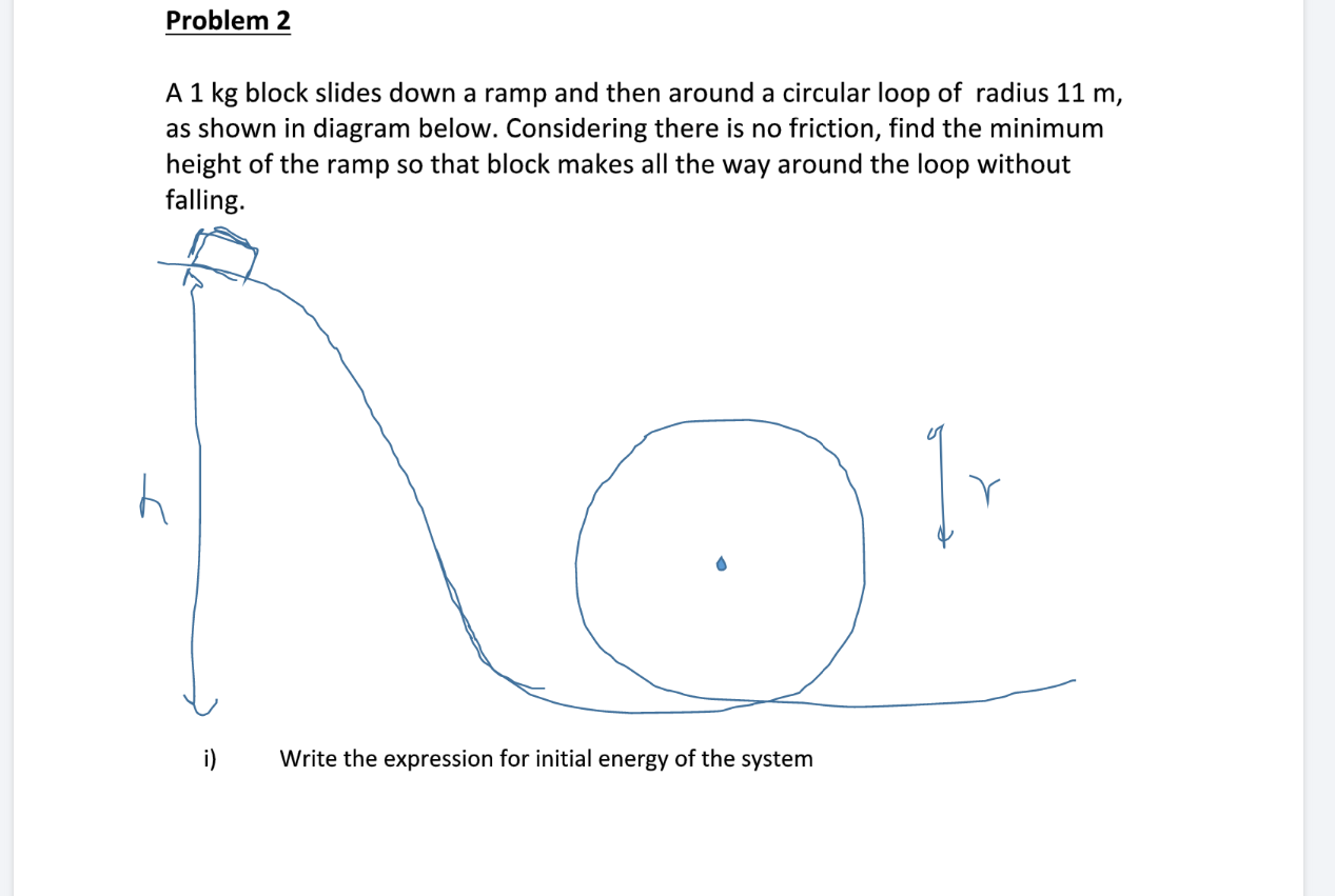 Block Down Ramp Solved Problem 2 A 1 kg block slides down a ramp and then | Chegg.com