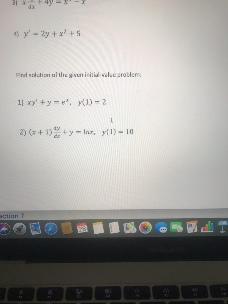 Solved Problem Set 2: Linear Equations Solve The Following | Chegg.com