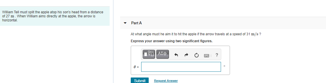 Solved William Tell must split the apple atop his son's head 