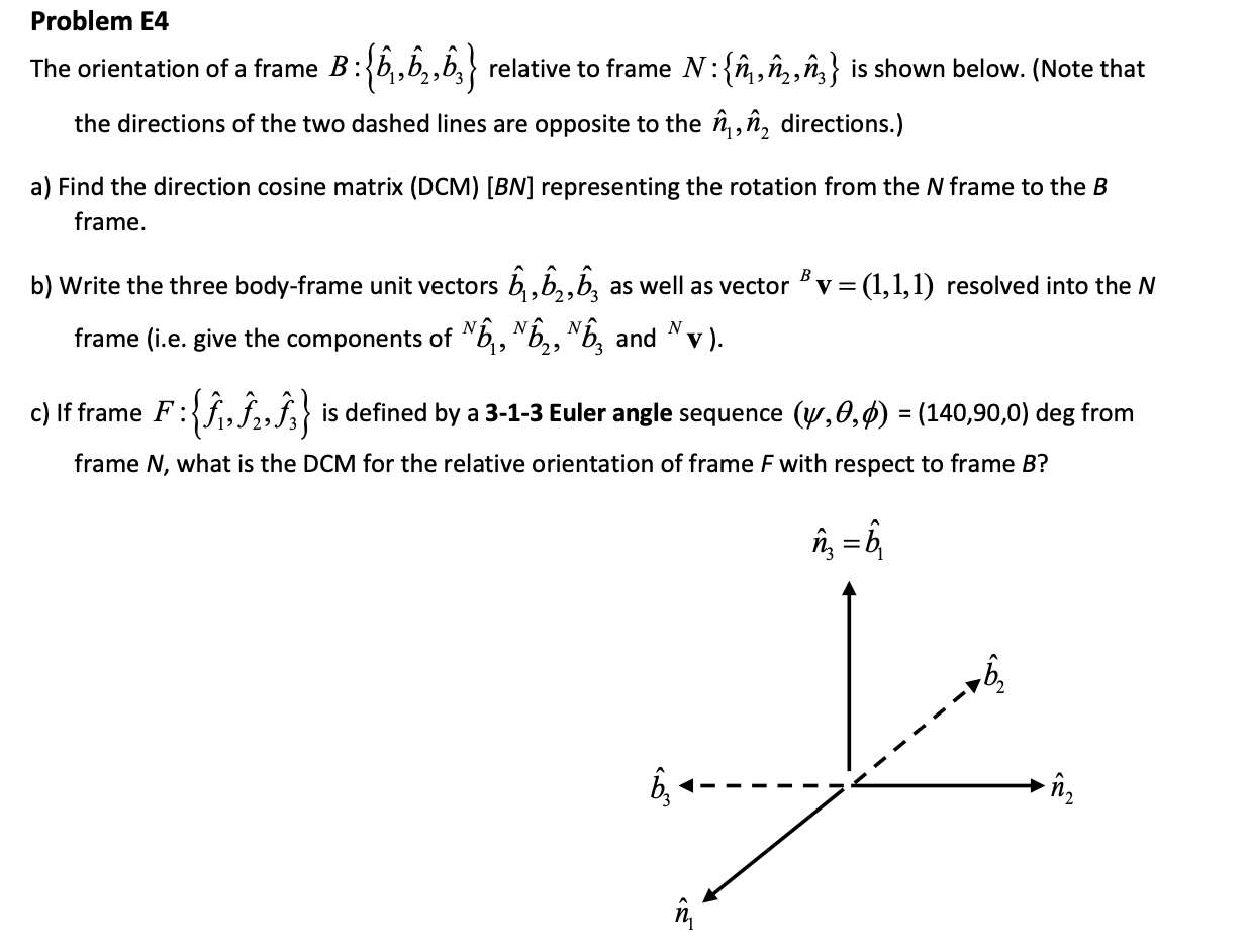 Solved The Orientation Of A Frame B:{b^1,b^2,b^3} Relative | Chegg.com