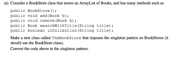 github - vulnerable-code-samples bookstorejava: sample... Solved (a) Consider a BookStore class that stores an | Chegg.com