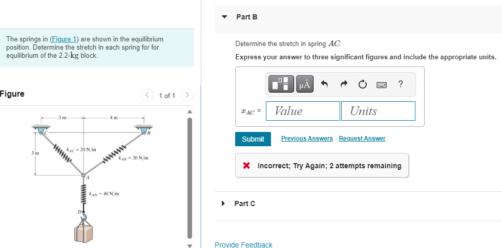 Solved Part BThe springs in (Figure 1) ﻿are shown in the | Chegg.com