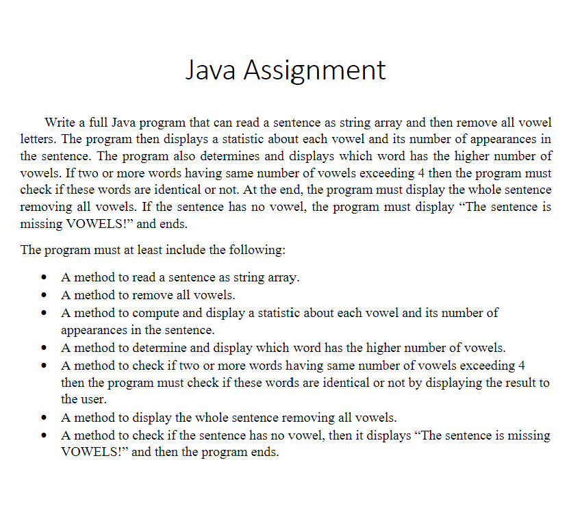 Solved Java Assignment Write a full Java program that can | Chegg.com