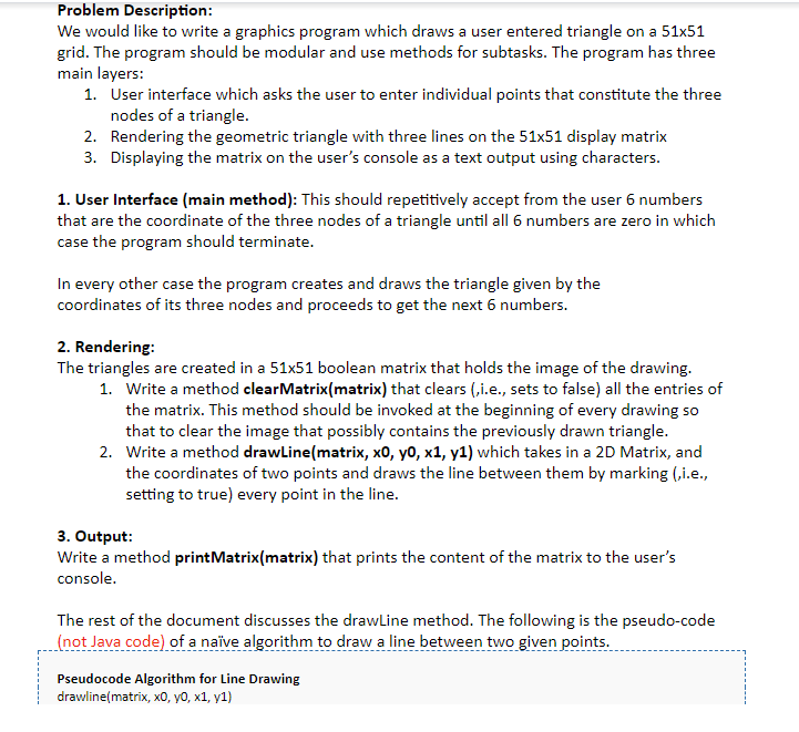 Solved Problem Description: We would like to write a | Chegg.com
