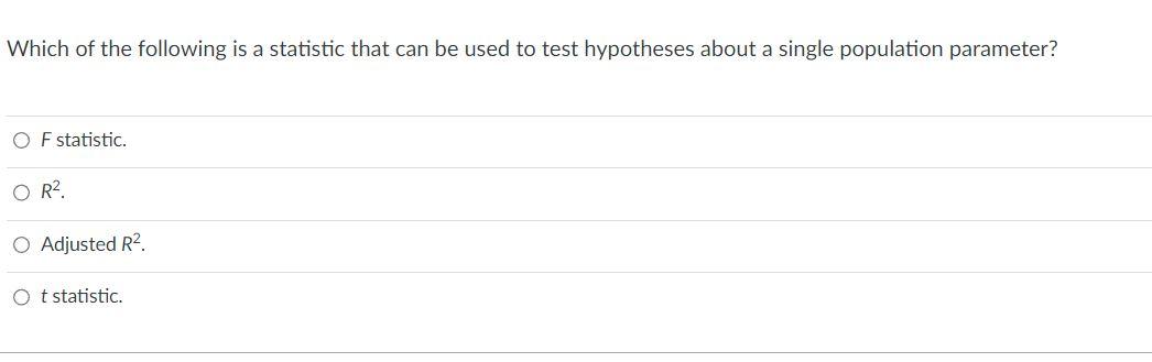 Solved Which of the following is a statistic that can be | Chegg.com
