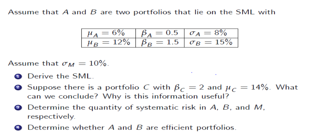 Solved Assume That A And B Are Two Portfolios That Lie On | Chegg.com