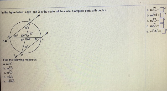 Solved In The Figure Below, A Ll B, And O Is The Center Of | Chegg.com