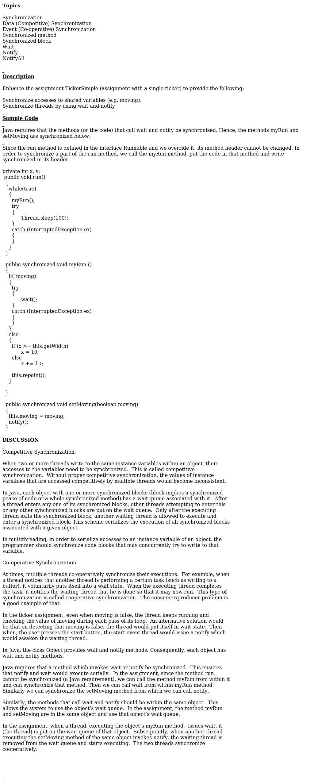 the assignment has offline data to be synchronised