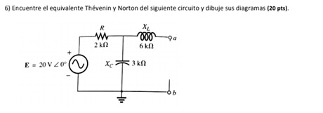 Solved 6) Encuentre el equivalente Thévenin y Norton del | Chegg.com