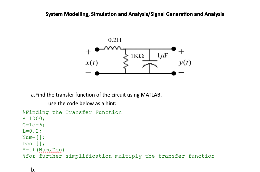 Solved System Modelling, Simulation And Analysis/Signal | Chegg.com