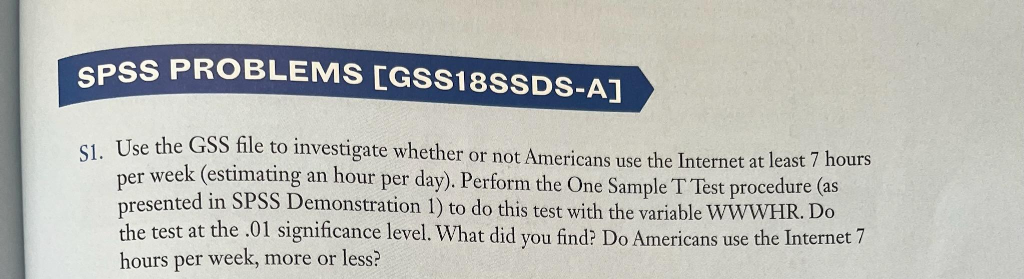 Solved Question 1 Relates To #4 Chapter 8 SPSS Using | Chegg.com