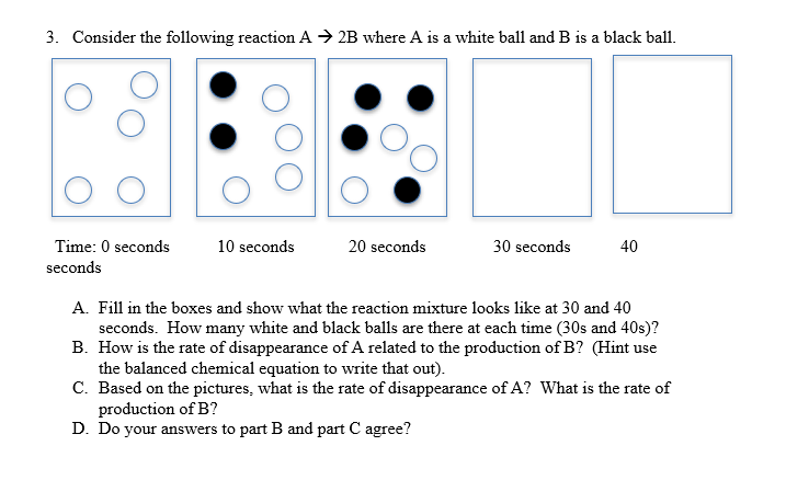 Solved 3. Consider the following reaction A → 2B where A is | Chegg.com