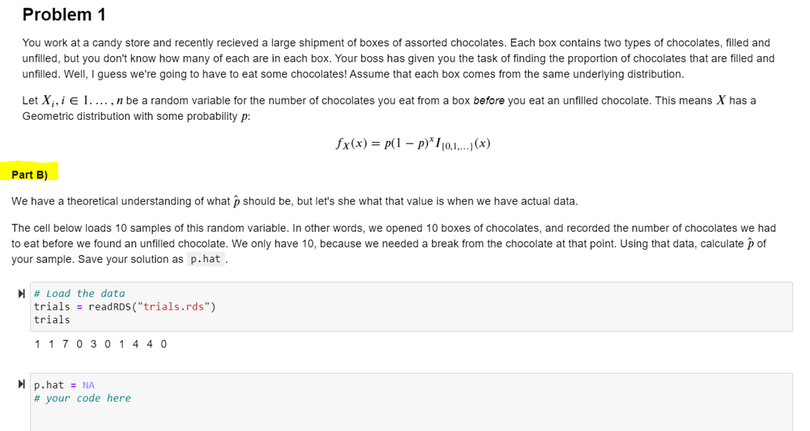 Solved Problem 1 You work at a candy store and recently | Chegg.com