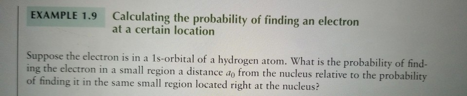 Solved Calculating the probability of finding an electron at | Chegg.com