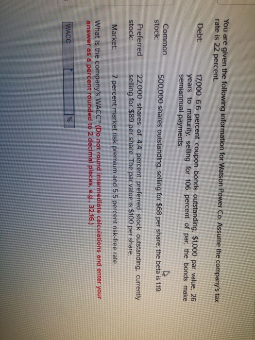 Solved You are given the following information for Watson