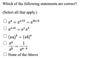 Solved Which of the following statements are correct? | Chegg.com