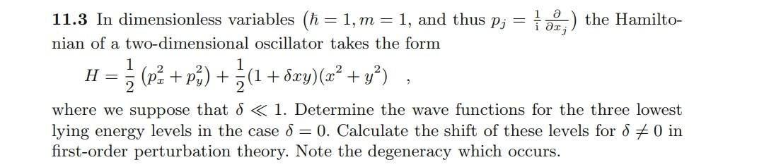 Solved A = > 11.3 In Dimensionless Variables (ň = 1, M= 1, 