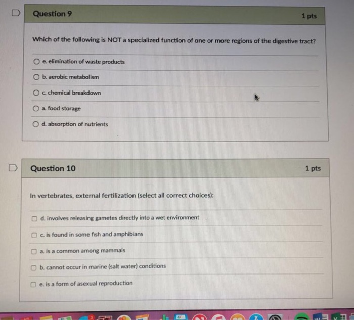 Solved D Question 9 1 pts Which of the following is NOT a | Chegg.com