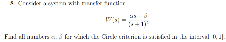 Solved Consider a system with transfer | Chegg.com
