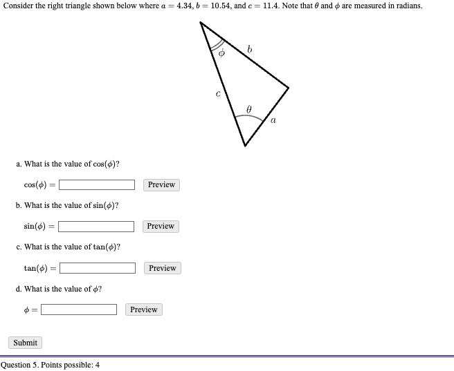 Solved Consider the right triangle shown below where | Chegg.com