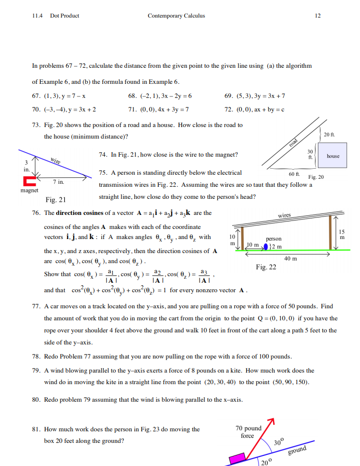 Solved 114 Dot Product Contemporary Calculus 35. T-3i-j-sk | Chegg.com