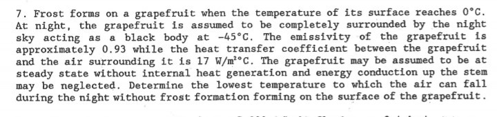 Solved 7. Frost forms on a grapefruit when the temperature | Chegg.com