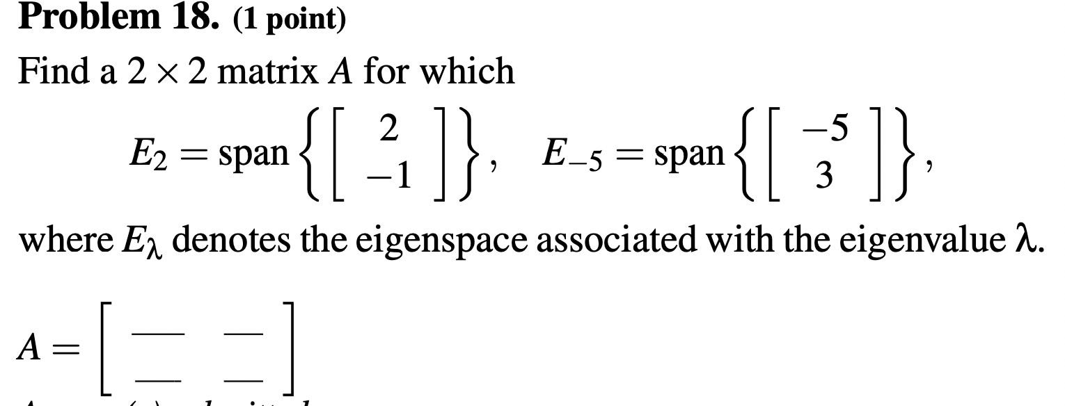 Solved Find a 2×2 matrix A for which | Chegg.com