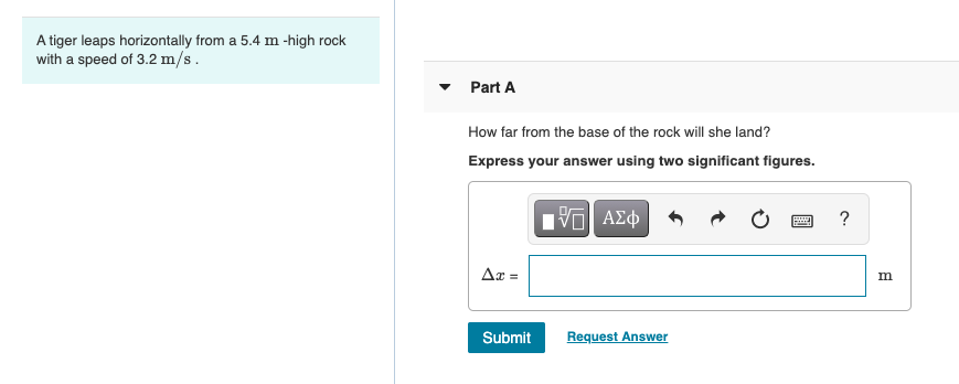 A Tiger Leaps Horizontally From A 7.5 M High Rock
