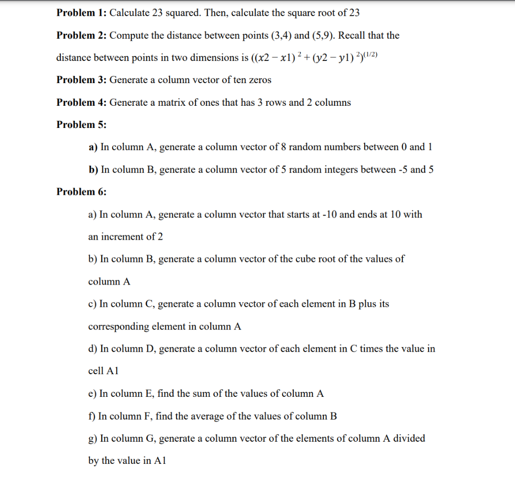 Solved Problem 1: Calculate 23 squared. Then, calculate the | Chegg.com