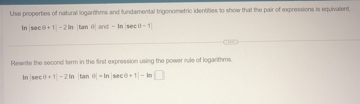 Use properties of natural logarithms and fundamental | Chegg.com