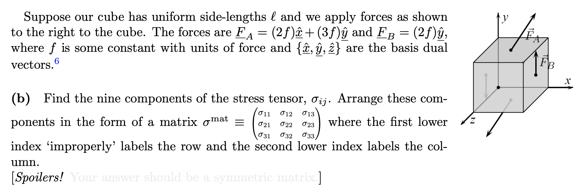 Solved Suppose our cube has uniform side-lengths ℓ and we | Chegg.com