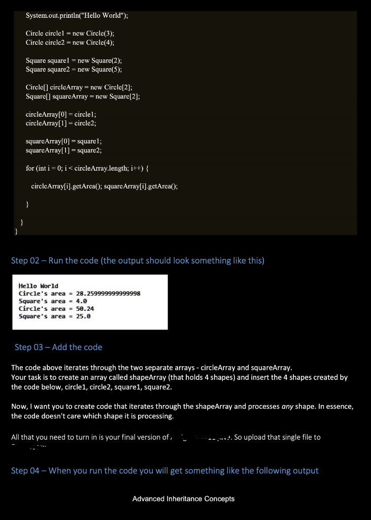 Solved Create code that meets these specifications and | Chegg.com