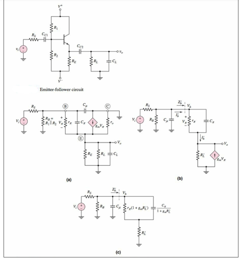 Solved The Attached Diagram Shows An Emitter Follower 7485