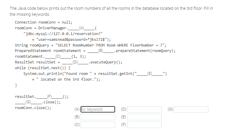Solved The Java code below prints out the room numbers of | Chegg.com