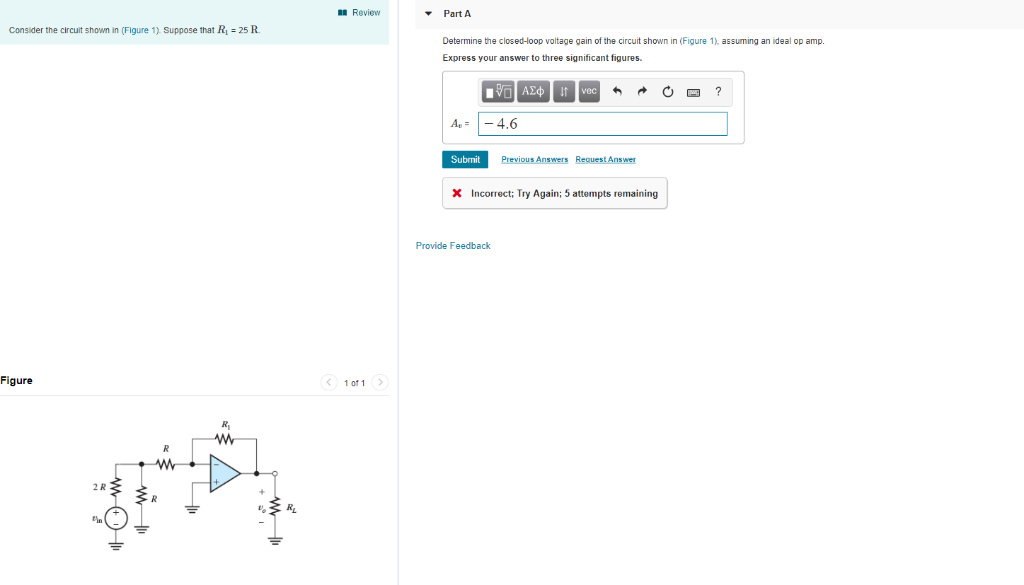 Solved ReviewPart A Consider the circuit shown in (Figure 1) | Chegg.com