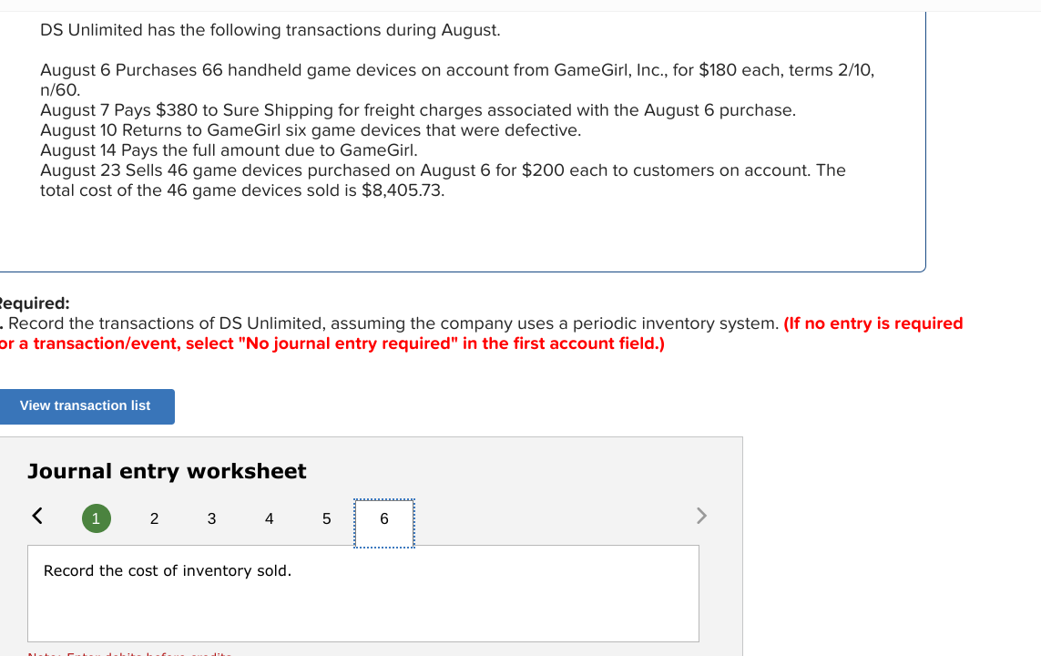 Solved DS Unlimited has the following transactions during