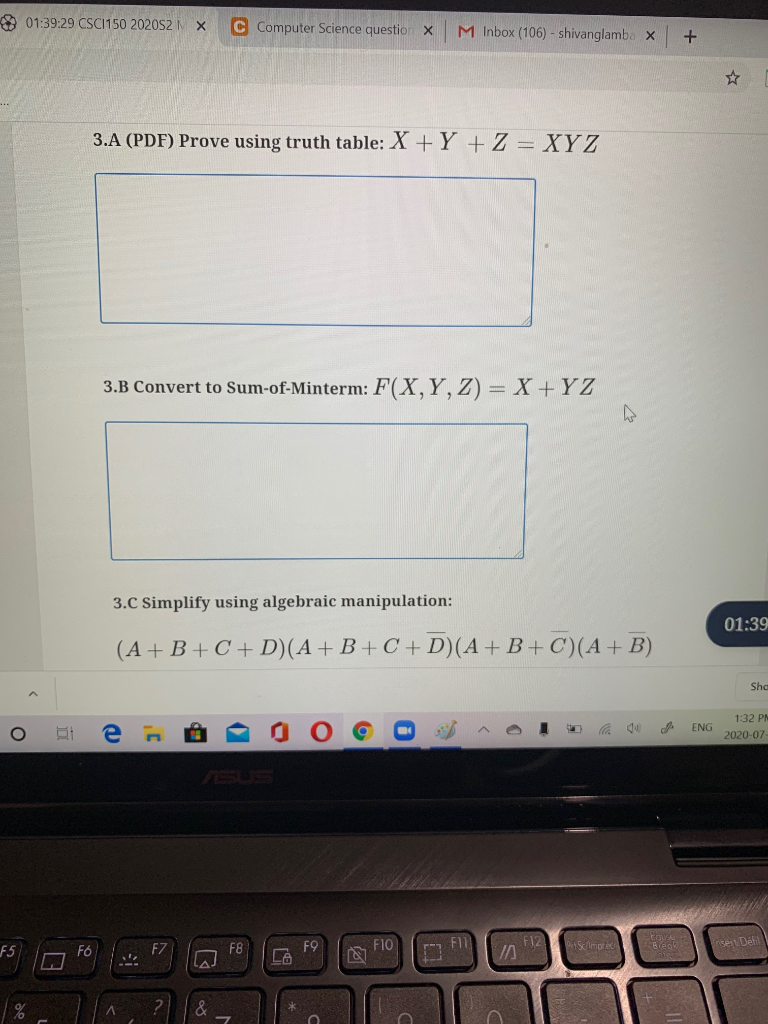 Solved 01:39:29 CSC1150 202052 X C Computer Science questior | Chegg.com