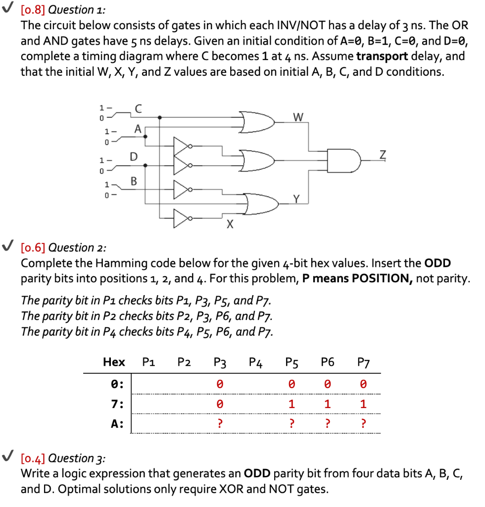 [0.8] Question 1: The circuit below consists of gates | Chegg.com