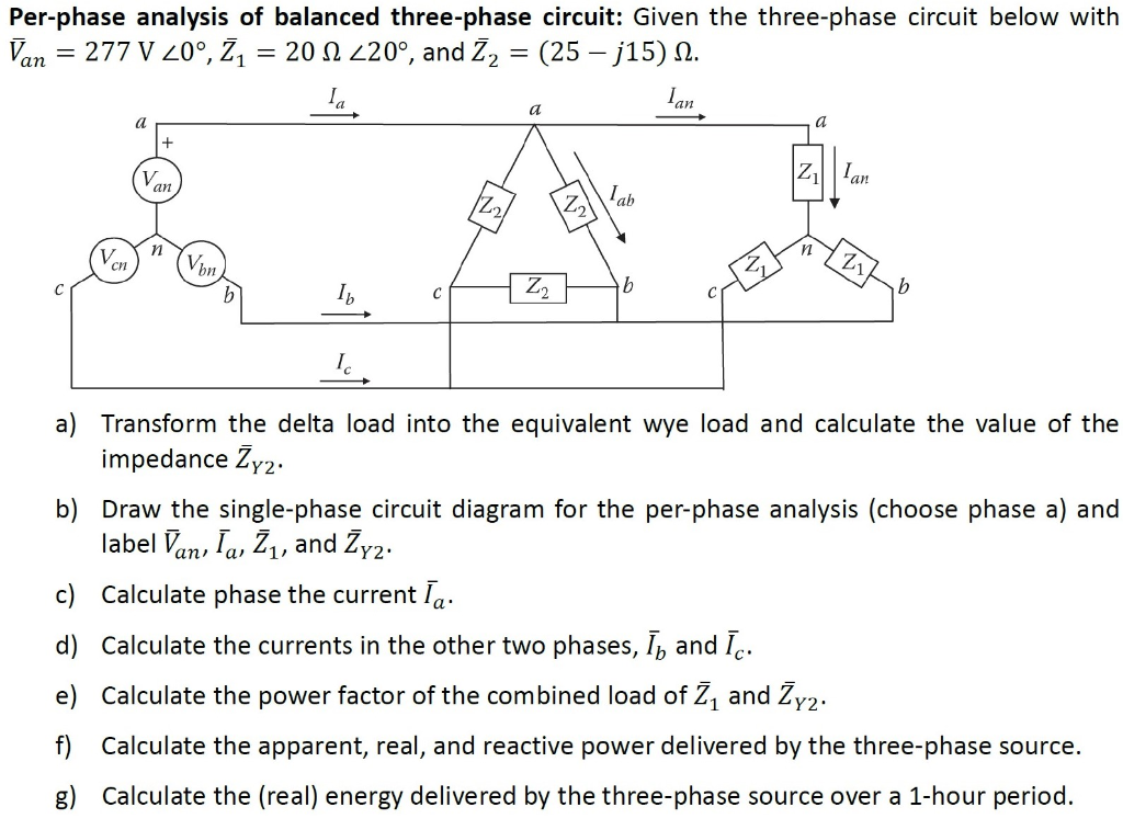 Solved Per-phase Analysis Of Balanced Three-phase Circuit: | Chegg.com