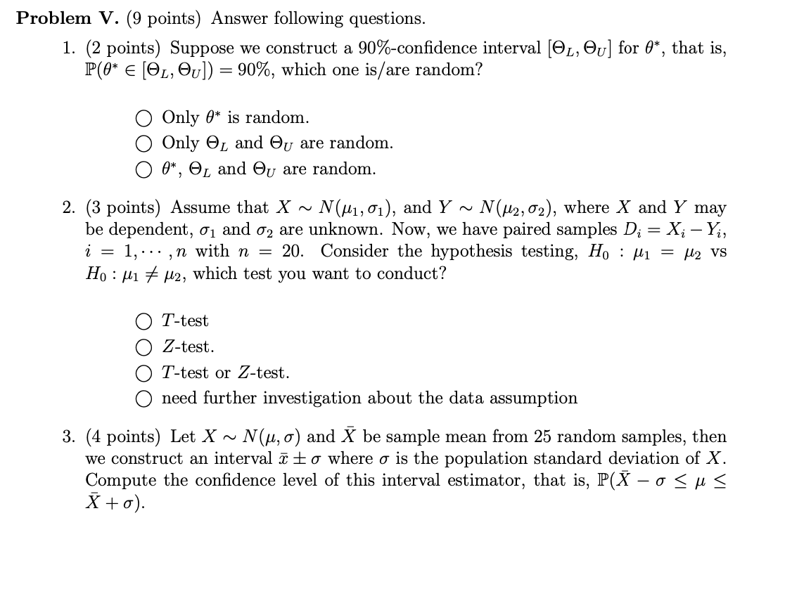 Solved Problem V 9 Points Answer Following Questions Chegg Com