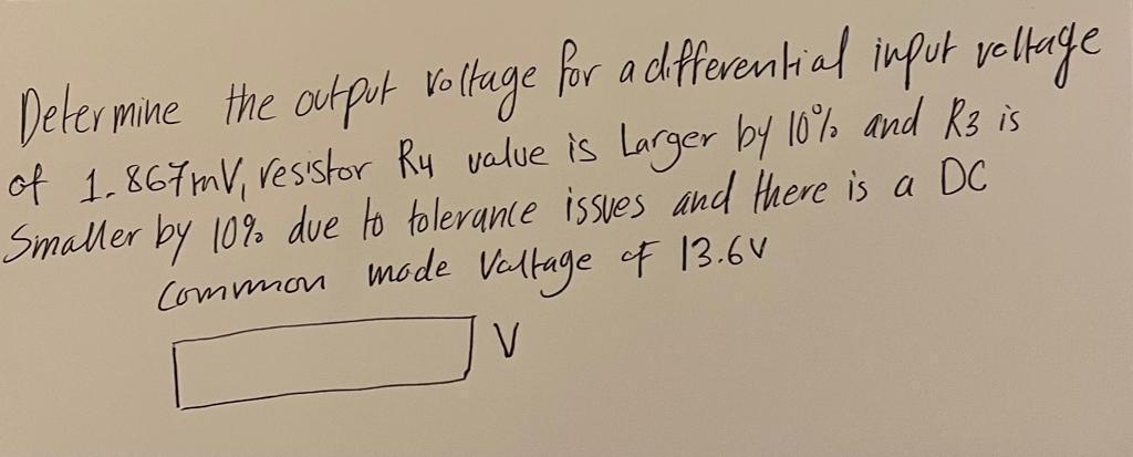 Solved Determine the output voltage for a differential input | Chegg.com